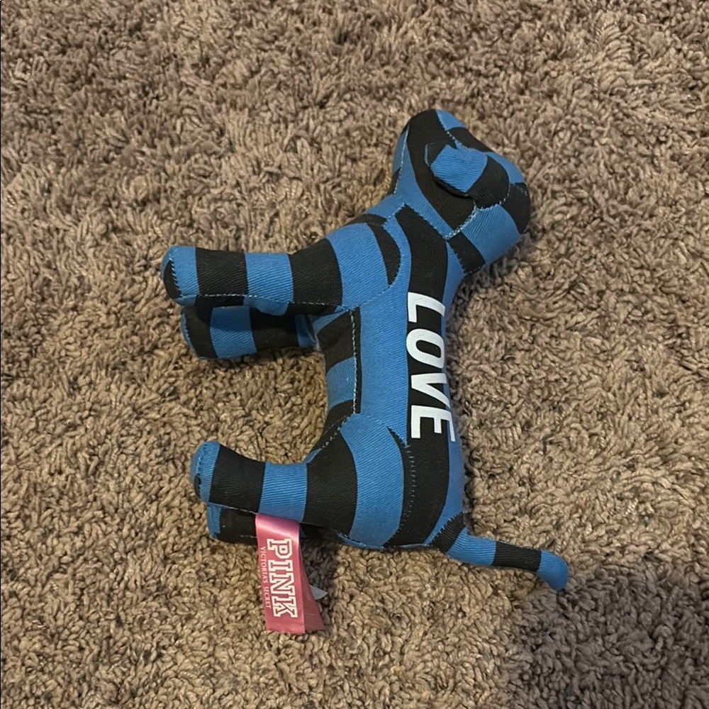 PINK Victoria's Secret Striped Plush Dog